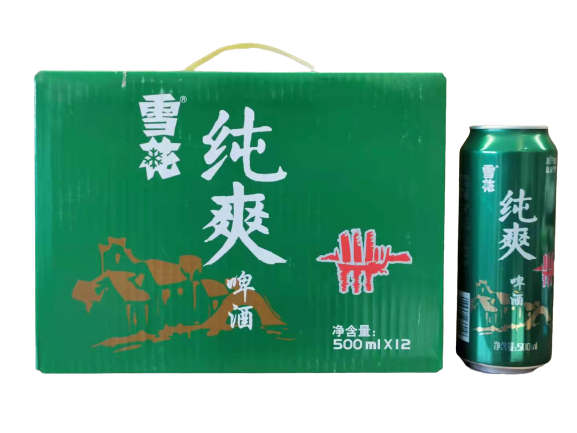 500听雪花纯爽啤酒(1*12)